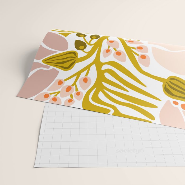 Light Backyard flower modern floral illustration  Wrapping Paper Gallery Image 2