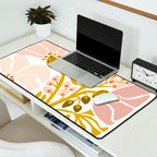 Light Backyard flower modern floral illustration  Desk Mat Gallery Image 2