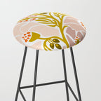 Light Backyard flower modern floral illustration  Stool Gallery Image 2