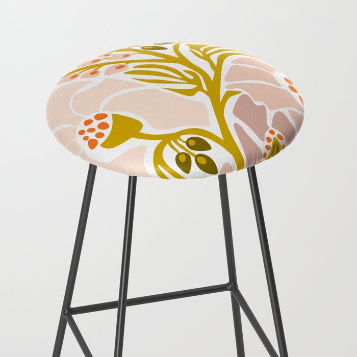Light Backyard flower modern floral illustration  Stool Gallery Image 2