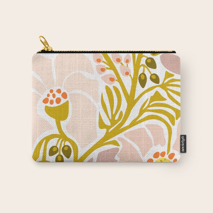 Light Backyard flower modern floral illustration  Carry All Pouch Gallery Image 1
