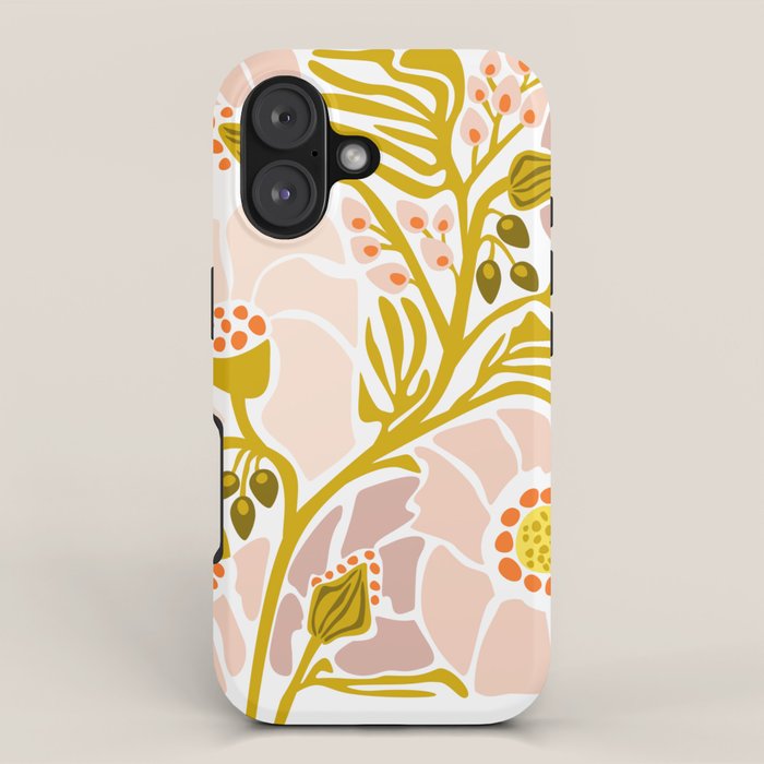 Light Backyard flower modern floral illustration  iPhone Case Gallery Image 1
