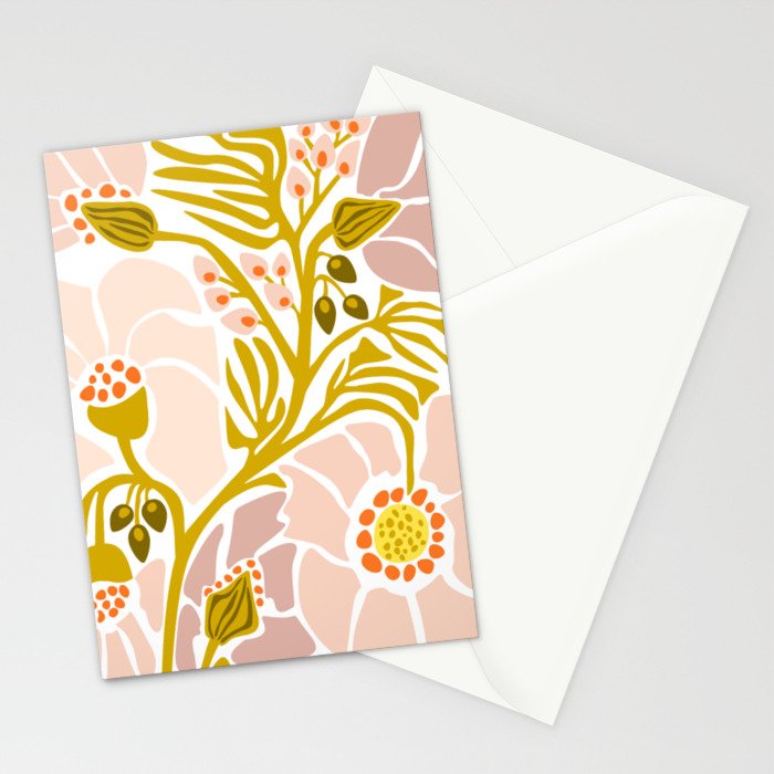 Light Backyard flower modern floral illustration  Stationery Card Gallery Image 2