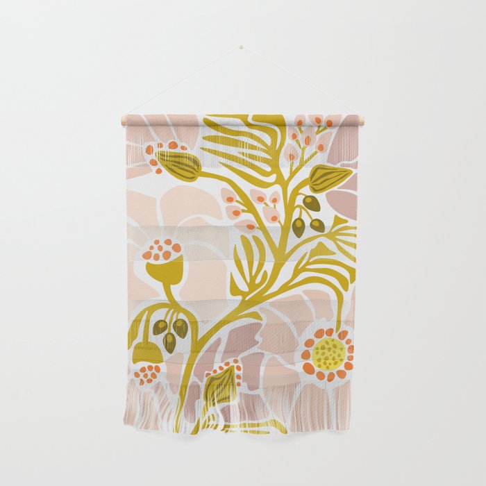 Light Backyard flower modern floral illustration  Wall Hanging Gallery Image 1