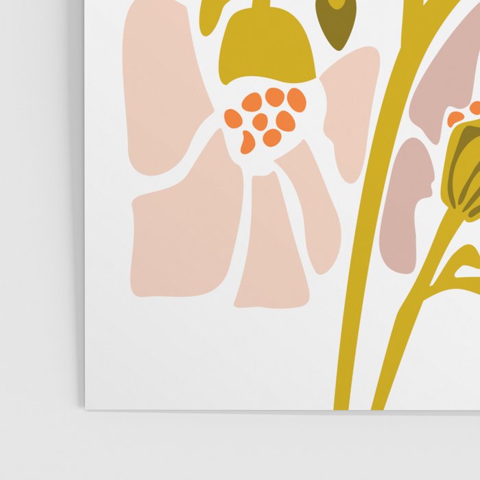 Light Backyard flower modern floral illustration  Poster Gallery Image 3