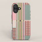 Vintage Striped Geometric iPhone Case Gallery Image 1