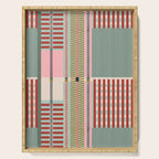 Vintage Striped Geometric Serving Tray Gallery Image 1