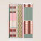 Vintage Striped Geometric Stationery Card Gallery Image 2