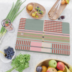 Vintage Striped Geometric Cutting Board Gallery Image 2