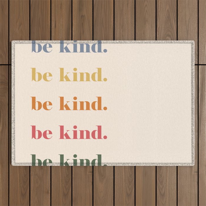 Be Kind Outdoor Rug Gallery Image 1