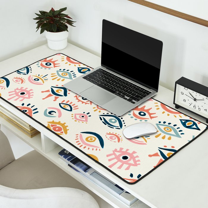 Mystic Eyes â Primary Palette Desk Mat Gallery Image 2