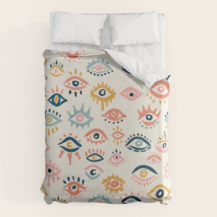 Mystic Eyes â Primary Palette Duvet Cover Gallery Image 6