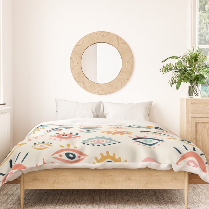 Mystic Eyes â Primary Palette Duvet Cover Gallery Image 3