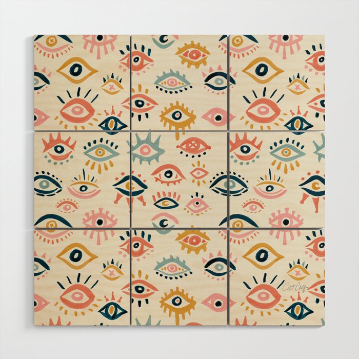 Mystic Eyes - Primary Palette Wood Wall Art Gallery Image 1