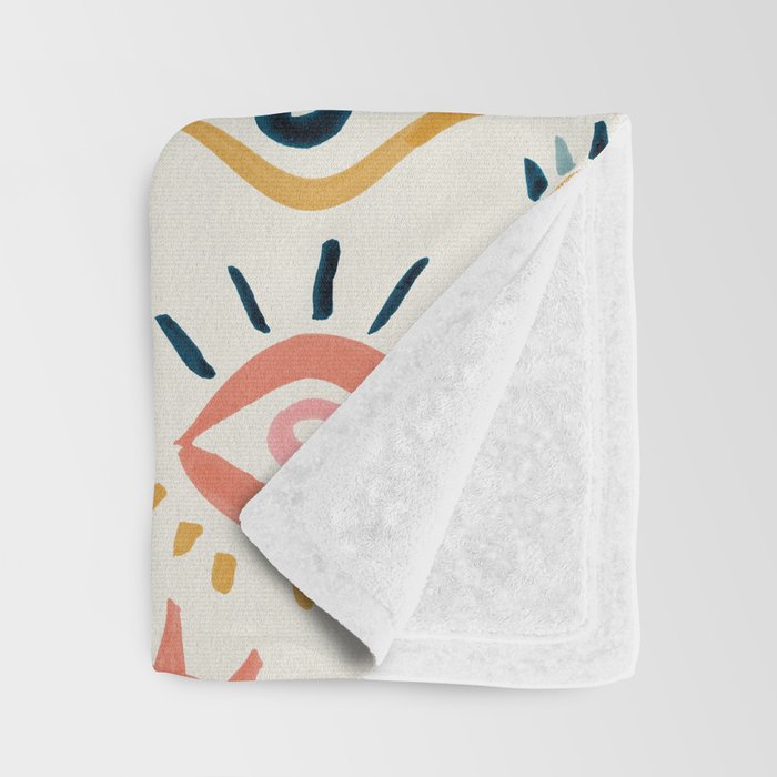Mystic Eyes - Primary Palette Throw Blanket Gallery Image 3