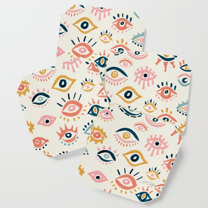 Mystic Eyes - Primary Palette Coaster Gallery Image 1