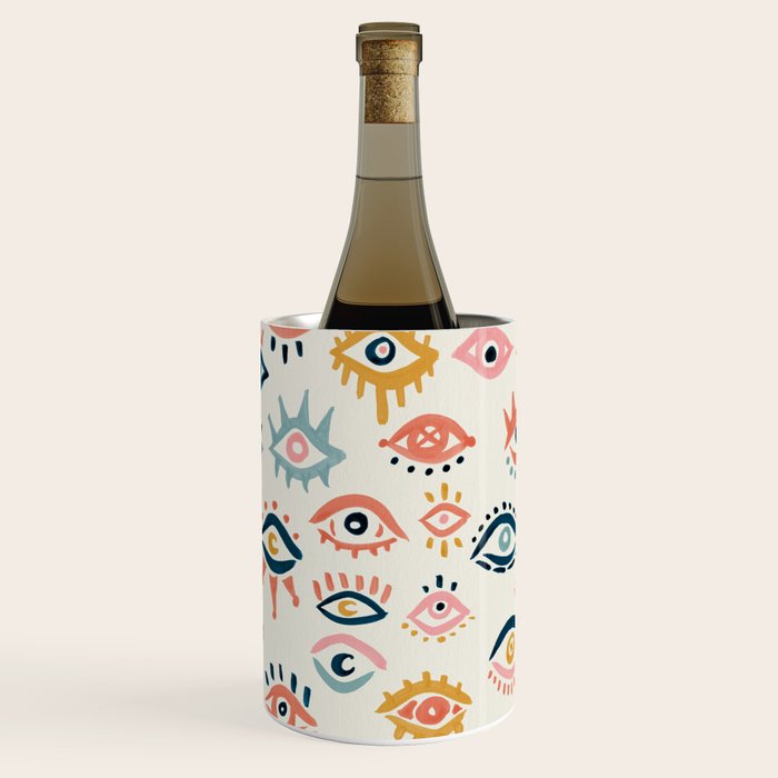 Mystic Eyes - Primary Palette Wine Chiller Gallery Image 1
