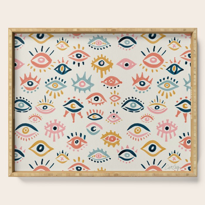 Mystic Eyes - Primary Palette Serving Tray Gallery Image 1