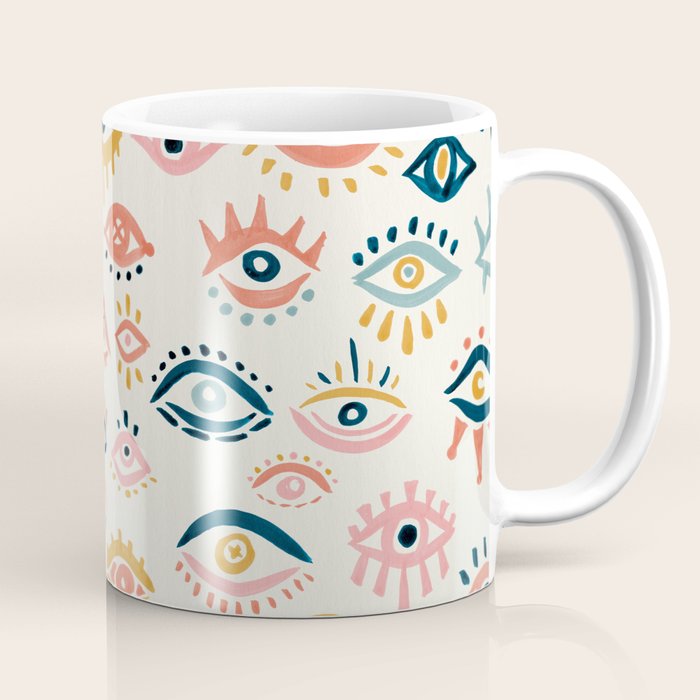 Mystic Eyes â Primary Palette Coffee Mug Gallery Image 1