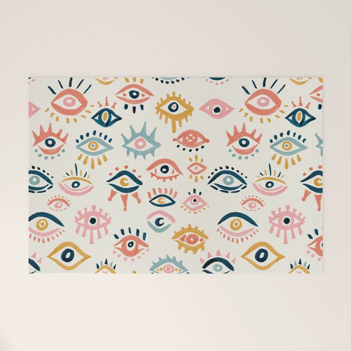 Mystic Eyes - Primary Palette Welcome Mat Gallery Image 1