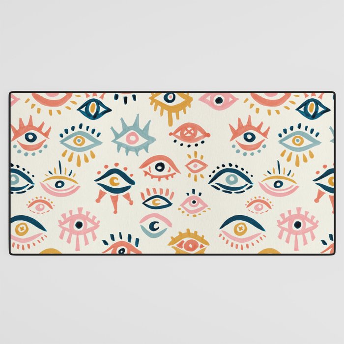 Mystic Eyes â Primary Palette Desk Mat Gallery Image 3