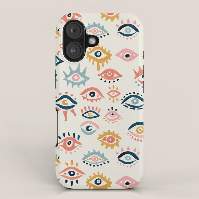 Mystic Eyes - Primary Palette iPhone Case Gallery Image 1