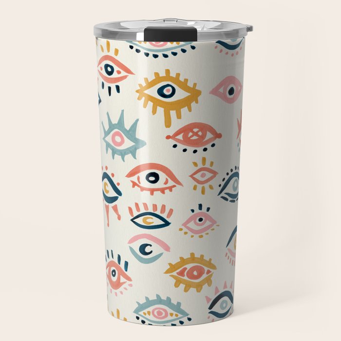 Mystic Eyes - Primary Palette Travel Mug Gallery Image 1