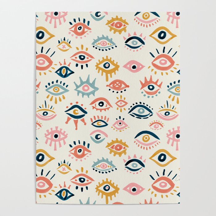 Mystic Eyes - Primary Palette Poster Gallery Image 4