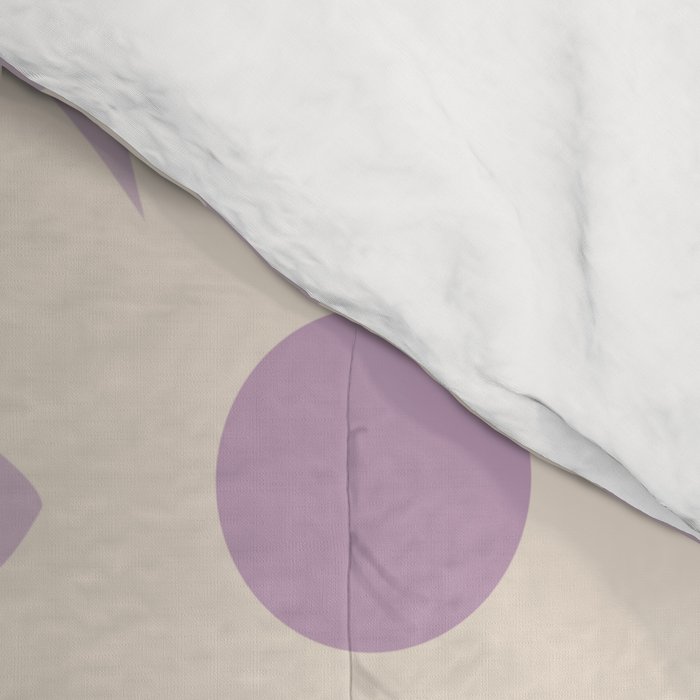 Daisy Time Retro Floral Pattern in Lavender Cream Comforter Gallery Image 4