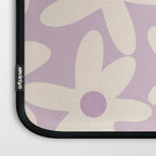 Daisy Time Retro Floral Pattern in Lavender Cream Laptop Sleeve Gallery Image 3