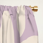 Daisy Time Retro Floral Pattern in Lavender Cream Window Curtain Gallery Image 2