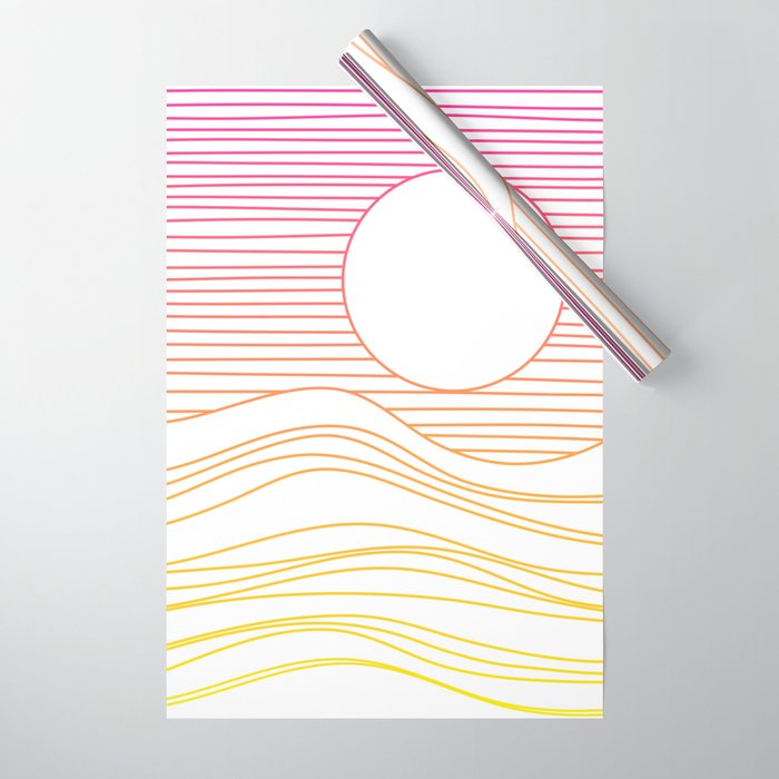 Retro Landscape 04A Wrapping Paper Gallery Image 1