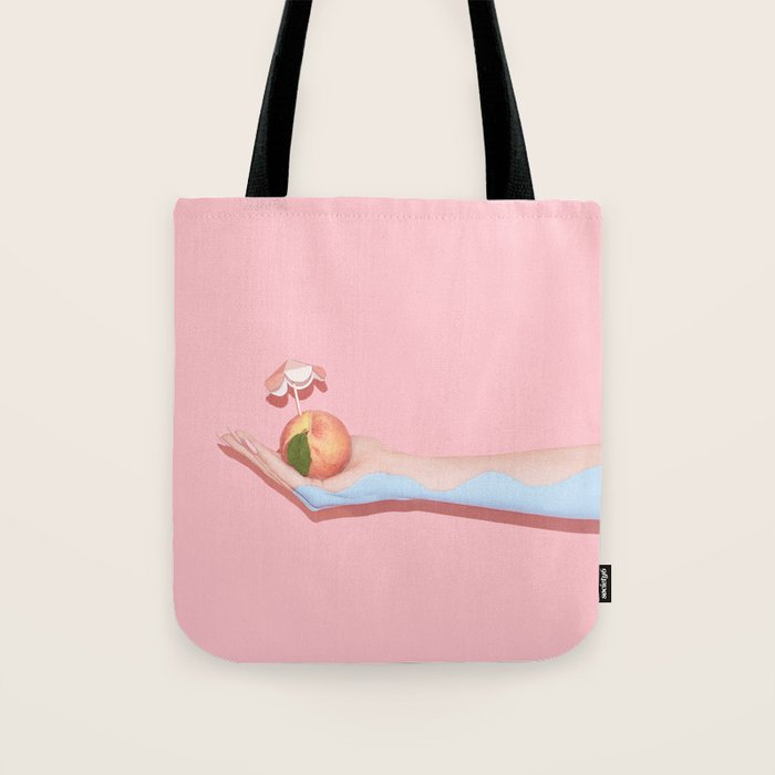 Peach Beach Tote Bag Gallery Image 1