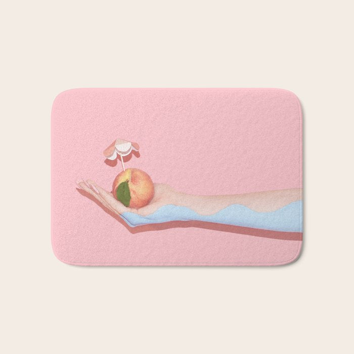Peach Beach Bath Mat Gallery Image 1