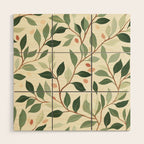 Romantic Botanica Autumn Bloom Wood Wall Art Gallery Image 1