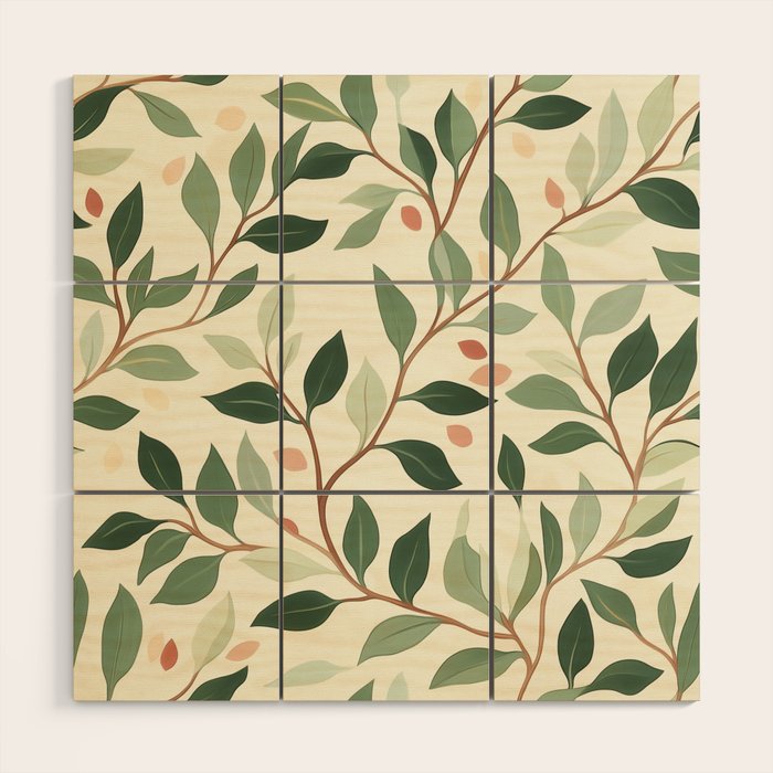 Romantic Botanica Autumn Bloom Wood Wall Art Gallery Image 1