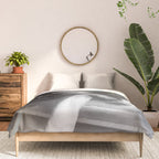 Funny Einstein in Fuzzy Slippers Classic Black and White Satirical Photography - Photographs Comforter Gallery Image 3