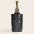 Funny Einstein in Fuzzy Slippers Classic Black and White Satirical Photography - Photographs Wine Chiller Gallery Image 3
