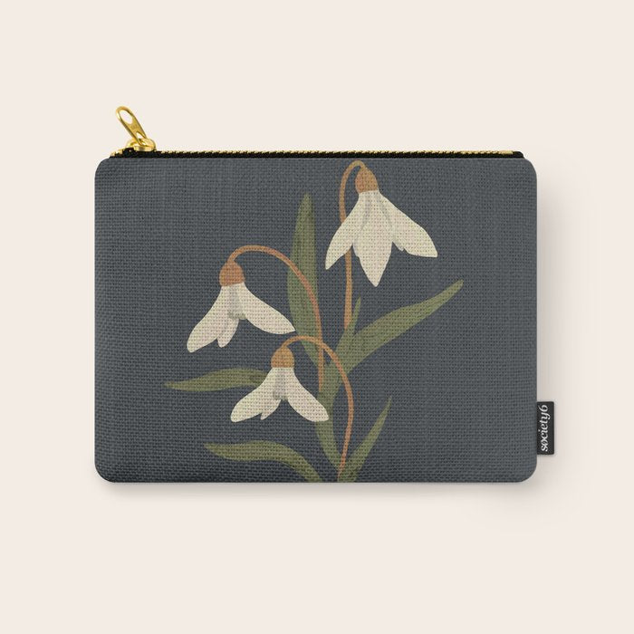 Snowdrops Carry All Pouch Gallery Image 1