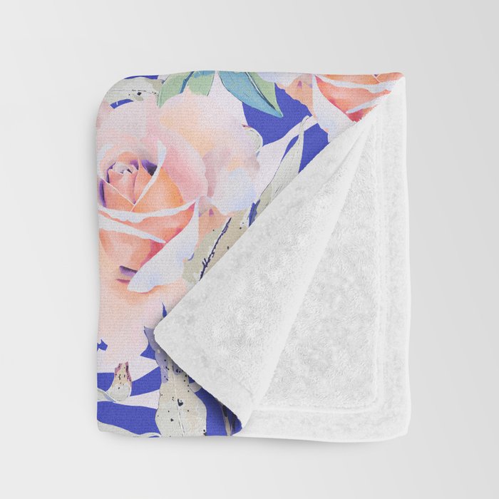Modern Vibrant Flowery Garden B Throw Blanket Gallery Image 3