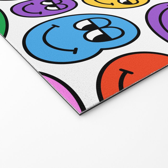 Funny happy face cartoon art pattern Welcome Mat Gallery Image 2