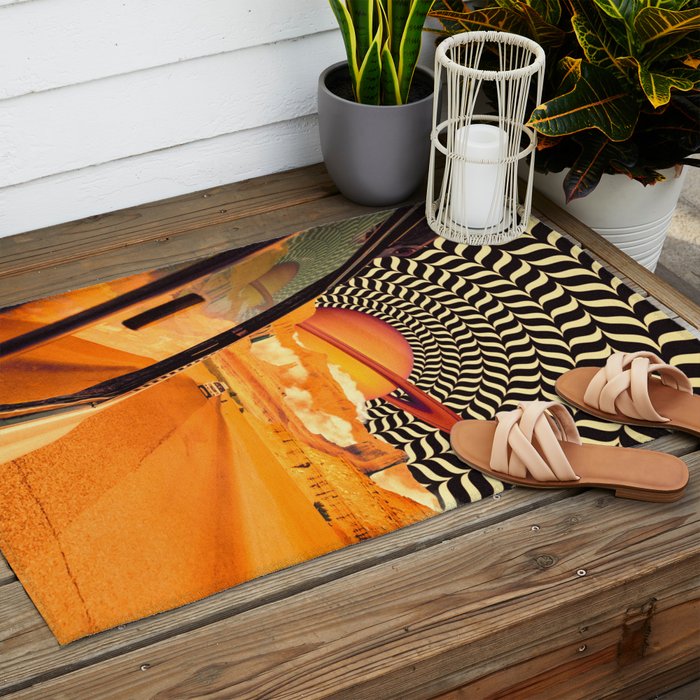 Illusionary Road Trip Outdoor Rug Gallery Image 2