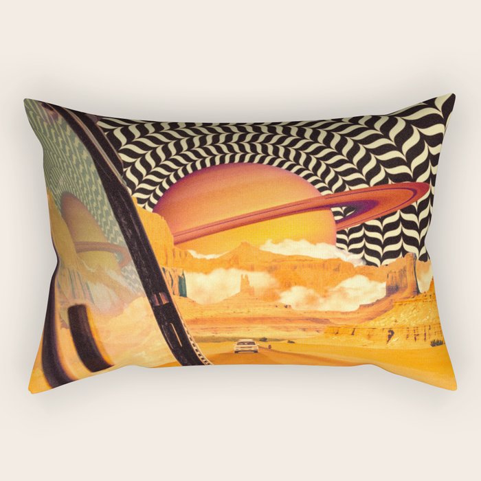 Illusionary Road Trip Rectangular Pillow Gallery Image 1