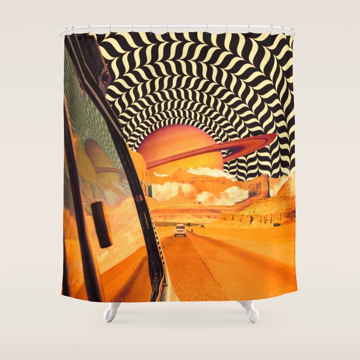 Illusionary Road Trip Shower Curtain Gallery Image 1