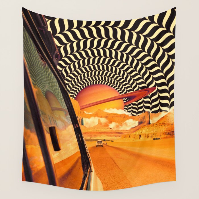 Illusionary Road Trip Wall Tapestry Gallery Image 4