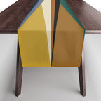 Geometric Triangles V Bold Vintage Table Runner Gallery Image 1