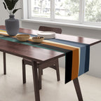 Geometric Triangles V Bold Vintage Table Runner Gallery Image 2