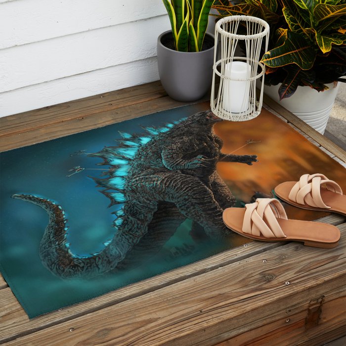 Godzilla Outdoor Rug Gallery Image 2