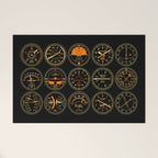 Aircraft Flight Instruments - Full Black Welcome Mat Gallery Image 1