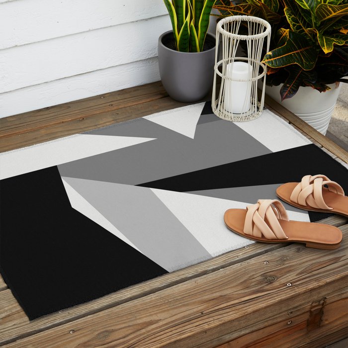 Abstract Geometric Shapes 1 Outdoor Rug Gallery Image 2